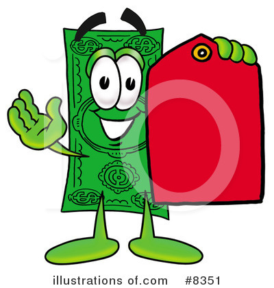 Royalty-Free (RF) Dollar Bill Clipart Illustration by Mascot Junction - Stock Sample #8351
