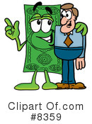 Dollar Bill Clipart #8359 by Mascot Junction