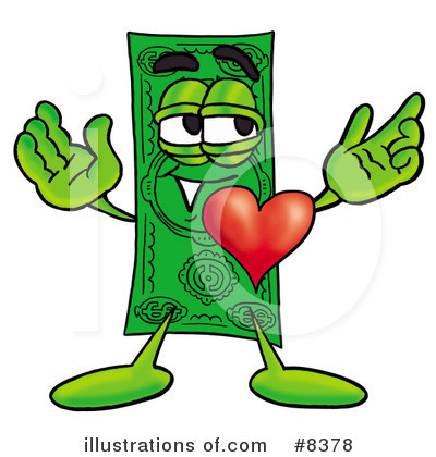 Royalty-Free (RF) Dollar Bill Clipart Illustration by Mascot Junction - Stock Sample #8378