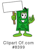 Dollar Bill Clipart #8399 by Mascot Junction