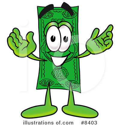Royalty-Free (RF) Dollar Bill Clipart Illustration by Toons4Biz - Stock Sample #8403