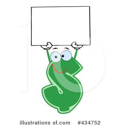 Royalty-Free (RF) Dollar Symbol Character Clipart Illustration by Hit Toon - Stock Sample #434752