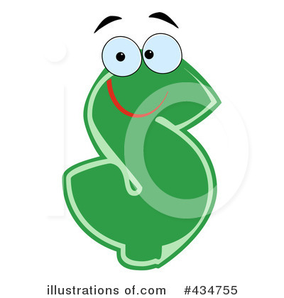 Royalty-Free (RF) Dollar Symbol Character Clipart Illustration by Hit Toon - Stock Sample #434755