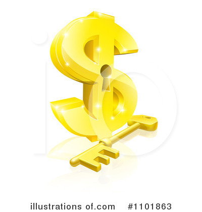 Royalty-Free (RF) Dollar Symbol Clipart Illustration by AtStockIllustration - Stock Sample #1101863