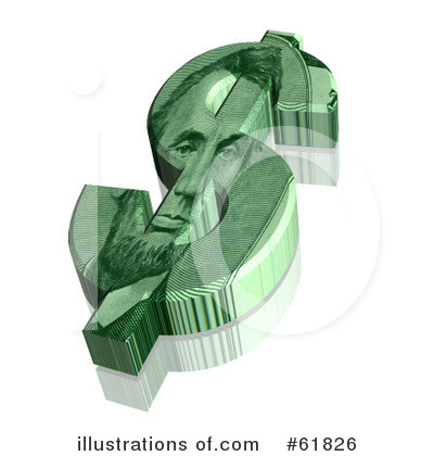 Royalty-Free (RF) Dollar Symbol Clipart Illustration by ShazamImages - Stock Sample #61826