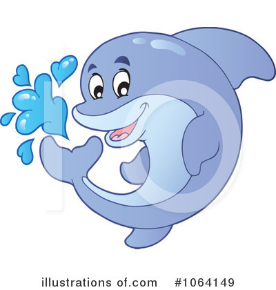 Royalty-Free (RF) Dolphin Clipart Illustration by visekart - Stock Sample #1064149