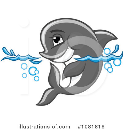 Royalty-Free (RF) Dolphin Clipart Illustration by Vector Tradition SM - Stock Sample #1081816