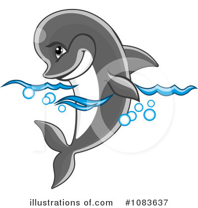 Royalty-Free (RF) Dolphin Clipart Illustration by Vector Tradition SM - Stock Sample #1083637