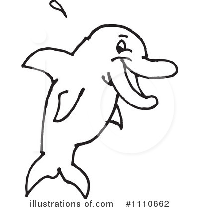 Royalty-Free (RF) Dolphin Clipart Illustration by Dennis Holmes Designs - Stock Sample #1110662