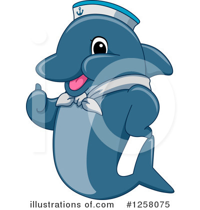 Royalty-Free (RF) Dolphin Clipart Illustration by BNP Design Studio - Stock Sample #1258075