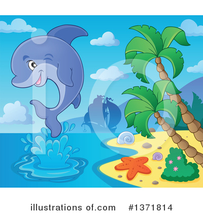 Royalty-Free (RF) Dolphin Clipart Illustration by visekart - Stock Sample #1371814