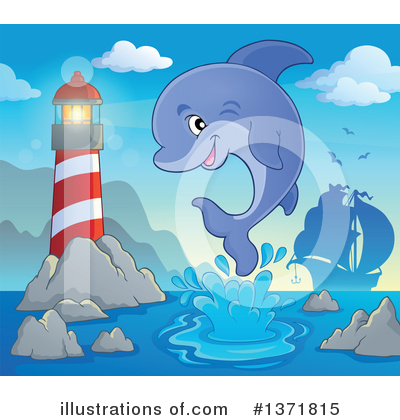 Royalty-Free (RF) Dolphin Clipart Illustration by visekart - Stock Sample #1371815
