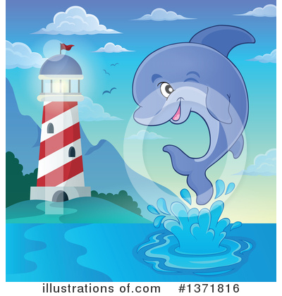Royalty-Free (RF) Dolphin Clipart Illustration by visekart - Stock Sample #1371816