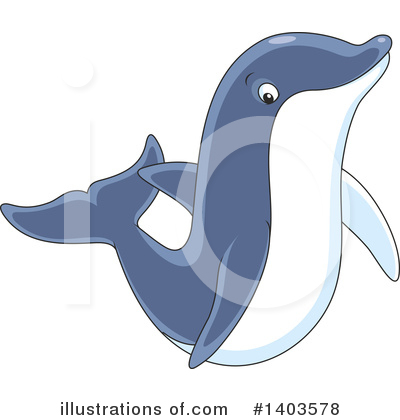 Dolphin Clipart #1403578 by Alex Bannykh