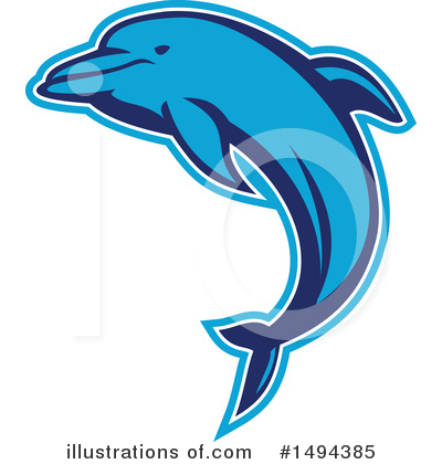 Royalty-Free (RF) Dolphin Clipart Illustration by patrimonio - Stock Sample #1494385