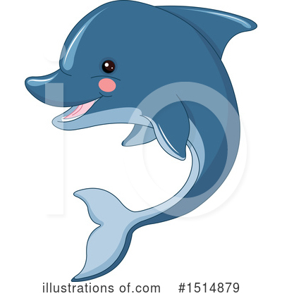Royalty-Free (RF) Dolphin Clipart Illustration by Pushkin - Stock Sample #1514879
