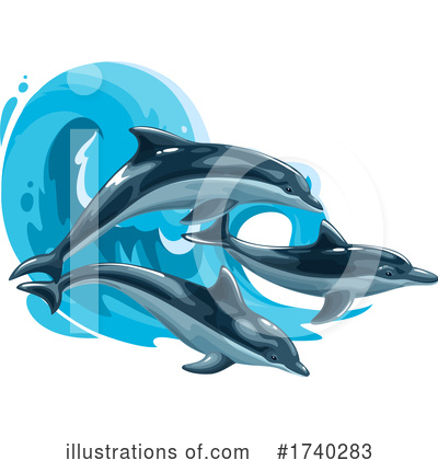 Royalty-Free (RF) Dolphin Clipart Illustration by Vector Tradition SM - Stock Sample #1740283