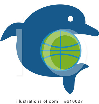 Royalty-Free (RF) Dolphin Clipart Illustration by patrimonio - Stock Sample #216027