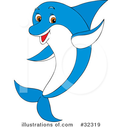 Royalty-Free (RF) Dolphin Clipart Illustration by Alex Bannykh - Stock Sample #32319