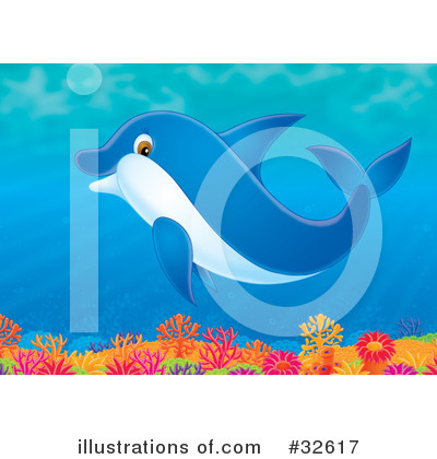 Dolphins Clipart #32617 by Alex Bannykh
