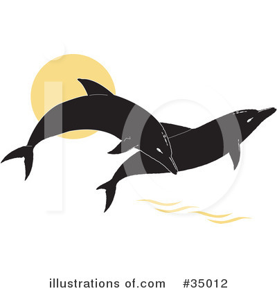 Royalty-Free (RF) Dolphin Clipart Illustration by Dennis Holmes Designs - Stock Sample #35012