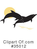 Dolphin Clipart #35012 by Dennis Holmes Designs