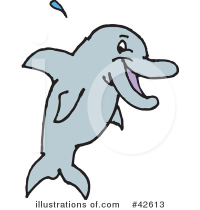 Royalty-Free (RF) Dolphin Clipart Illustration by Dennis Holmes Designs - Stock Sample #42613