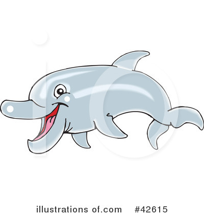 Royalty-Free (RF) Dolphin Clipart Illustration by Dennis Holmes Designs - Stock Sample #42615
