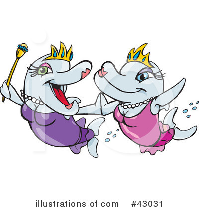 Royalty-Free (RF) Dolphin Clipart Illustration by Dennis Holmes Designs - Stock Sample #43031