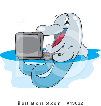 Dolphin Clipart #43032 by Dennis Holmes Designs