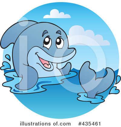 Royalty-Free (RF) Dolphin Clipart Illustration by visekart - Stock Sample #435461