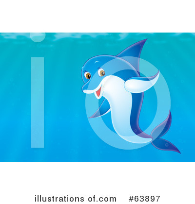 Royalty-Free (RF) Dolphin Clipart Illustration by Alex Bannykh - Stock Sample #63897