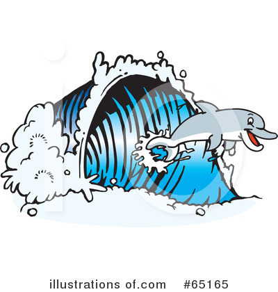 Royalty-Free (RF) Dolphin Clipart Illustration by Dennis Holmes Designs - Stock Sample #65165