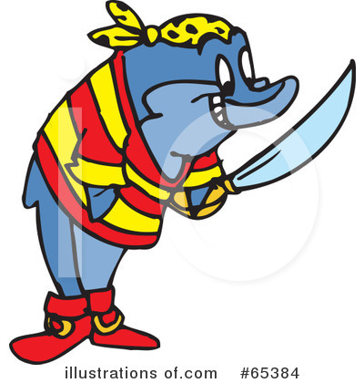 Royalty-Free (RF) Dolphin Clipart Illustration by Dennis Holmes Designs - Stock Sample #65384