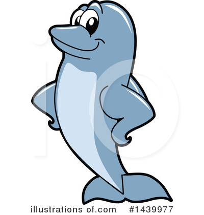 Dolphin Mascot Clipart #1439977 by Mascot Junction