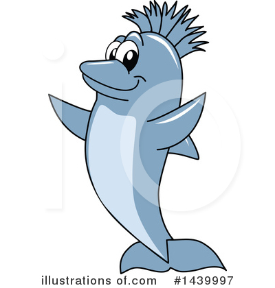 Dolphin Mascot Clipart #1439997 by Mascot Junction