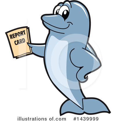 Dolphin Mascot Clipart #1439999 by Mascot Junction