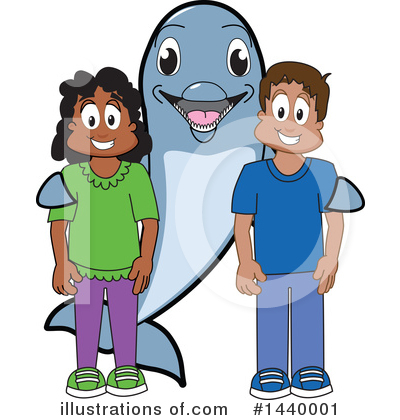 Dolphin Mascot Clipart #1440001 by Mascot Junction