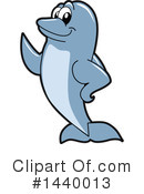 Dolphin Mascot Clipart #1440013 by Mascot Junction