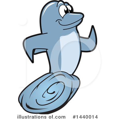 Dolphin Mascot Clipart #1440014 by Mascot Junction
