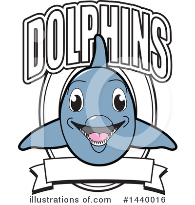 Dolphin Mascot Clipart #1440016 by Mascot Junction