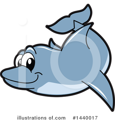 Royalty-Free (RF) Dolphin Mascot Clipart Illustration by Mascot Junction - Stock Sample #1440017