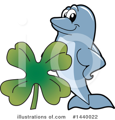 Dolphin Mascot Clipart #1440022 by Mascot Junction
