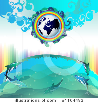 Royalty-Free (RF) Dolphins Clipart Illustration by merlinul - Stock Sample #1104493