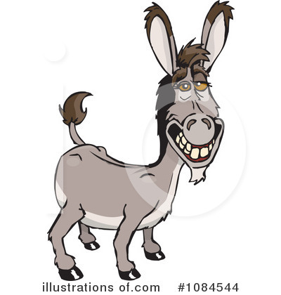 Royalty-Free (RF) Donkey Clipart Illustration by Dennis Holmes Designs - Stock Sample #1084544