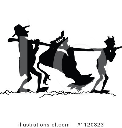Royalty-Free (RF) Donkey Clipart Illustration by Prawny Vintage - Stock Sample #1120323
