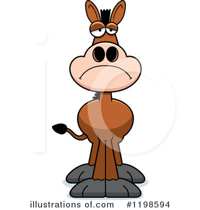 Royalty-Free (RF) Donkey Clipart Illustration by Cory Thoman - Stock Sample #1198594