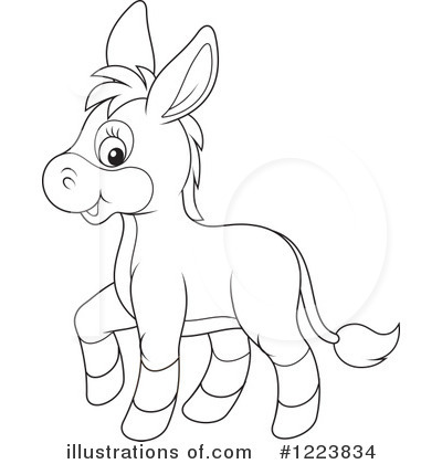 Royalty-Free (RF) Donkey Clipart Illustration by Alex Bannykh - Stock Sample #1223834
