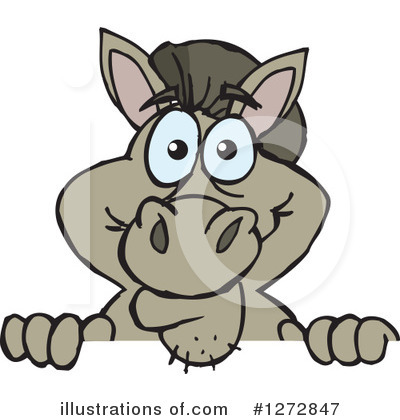 Royalty-Free (RF) Donkey Clipart Illustration by Dennis Holmes Designs - Stock Sample #1272847