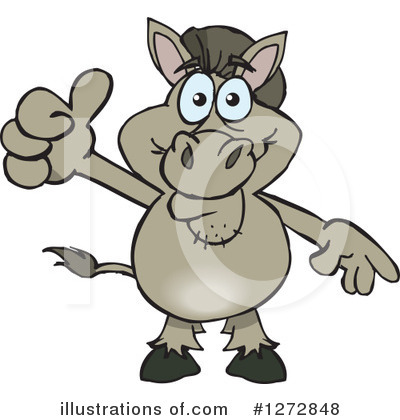 Royalty-Free (RF) Donkey Clipart Illustration by Dennis Holmes Designs - Stock Sample #1272848